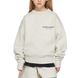 FEAR OF GOD ESSENTIALS Kids Oatmeal Pullover Sweatshirt